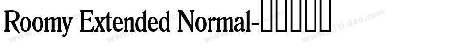 Roomy Extended Normal字体转换